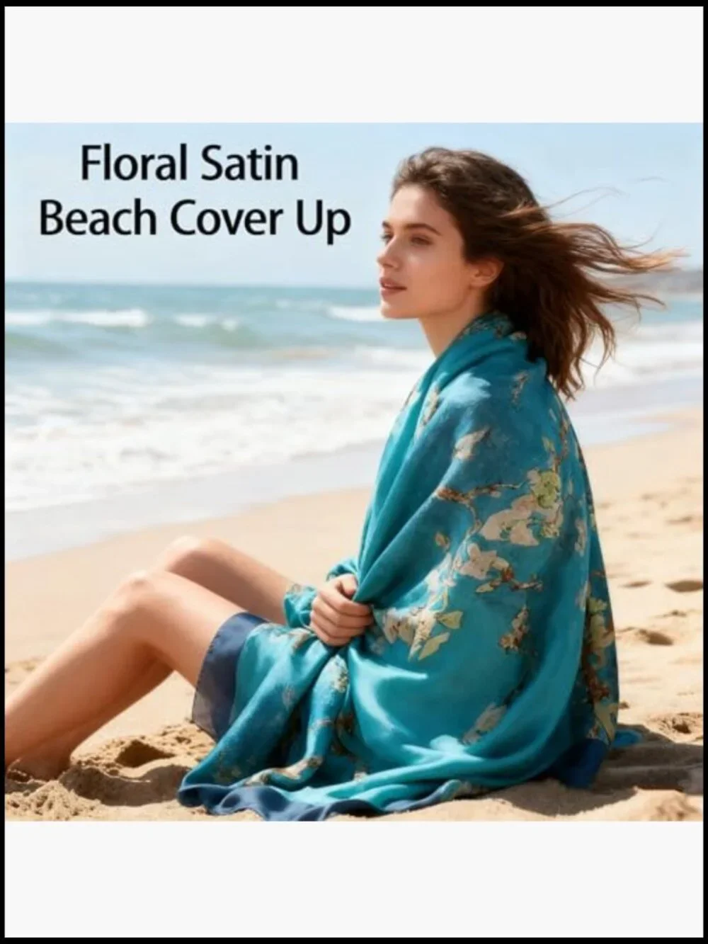 Large Silk-Feel Shawl Scarf Lightweight Satin Wrap Fashion Neck Scarf Hijab